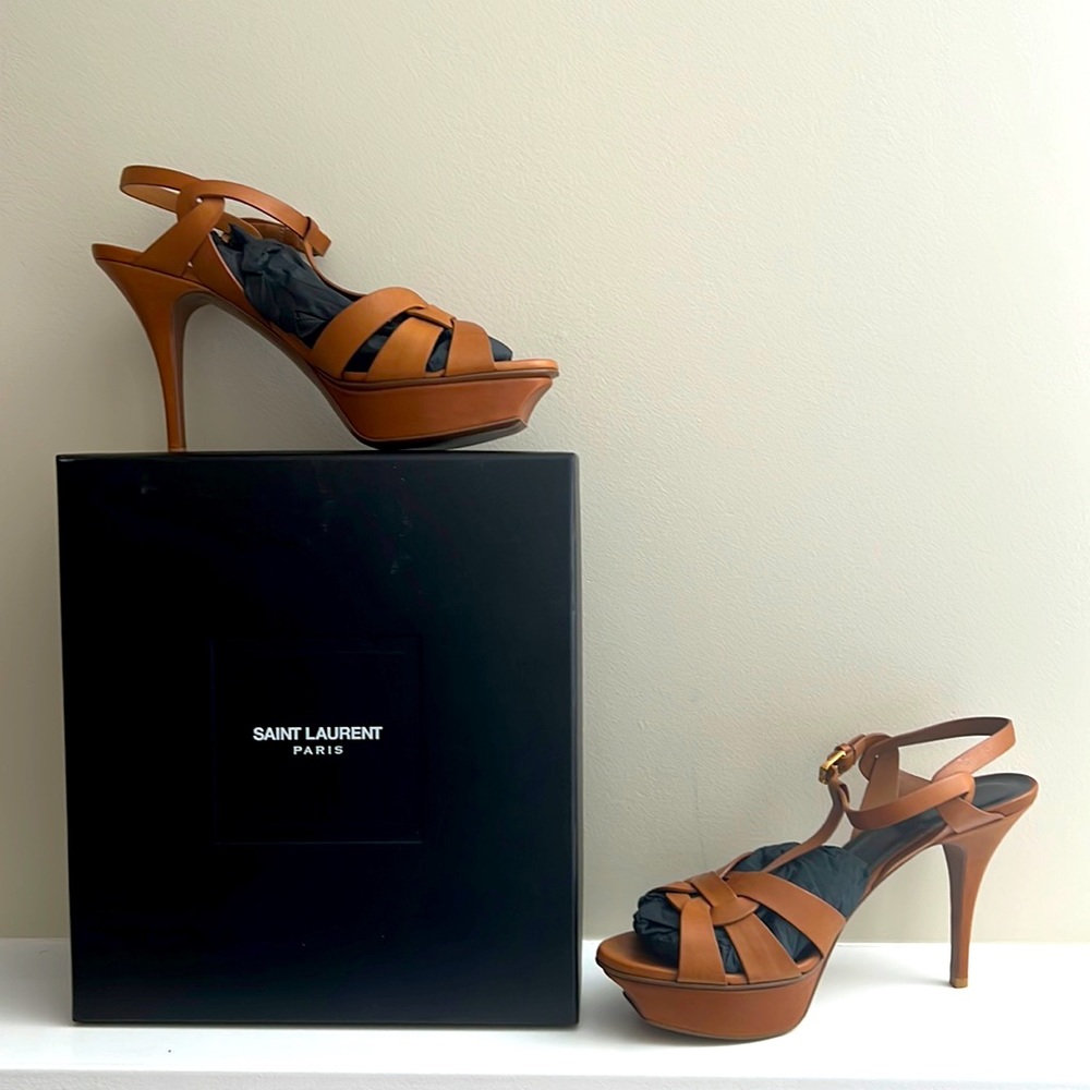 YSL / Saint Laurent Paris Tribute Sandals/Shoe. Size EU 41.5